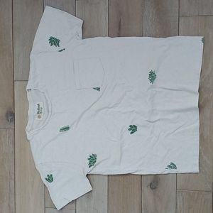 Mollusk M TShirt Hemp Off White Green Cacti